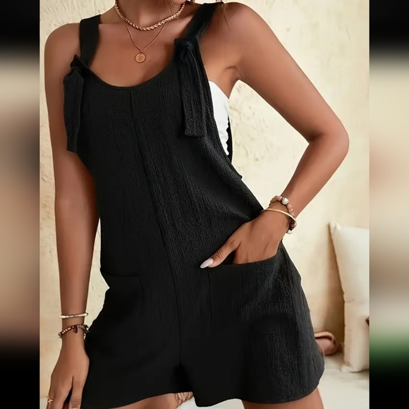 Black Women's Romper - Picture 2 of 3